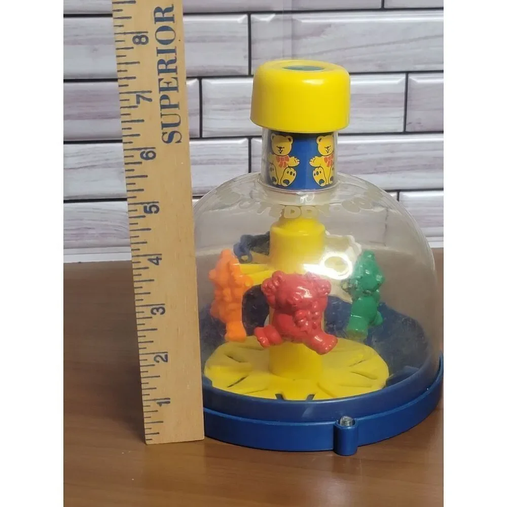 Vintage 1988 Shelcore Teddy-Go-Round Spinning Top #A53